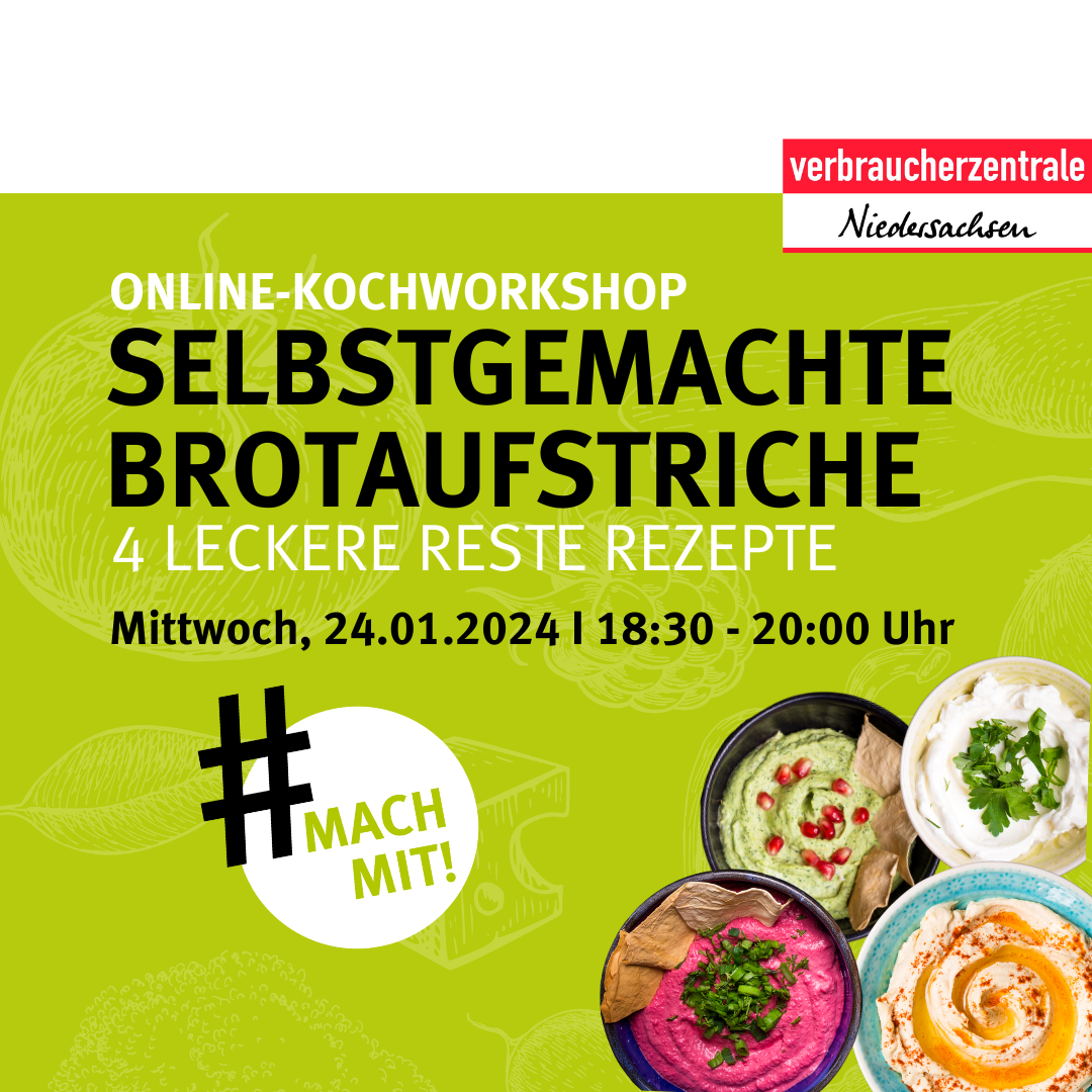 Selbstgemachte Brotaufstriche - Online-Kochkurs