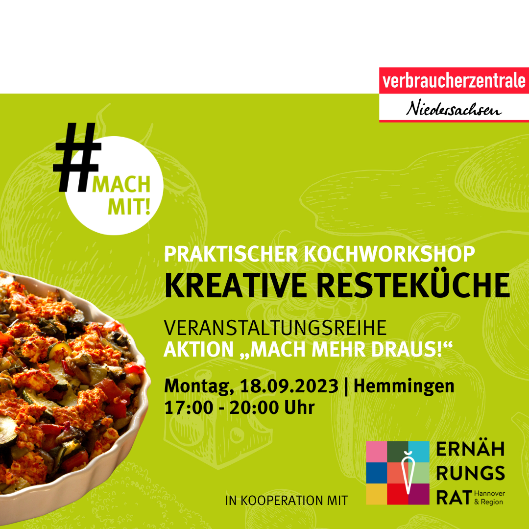 Kochworkshop des Ernährungsrats Hannover zum Thema Kreative Resteküche in Hemmingen