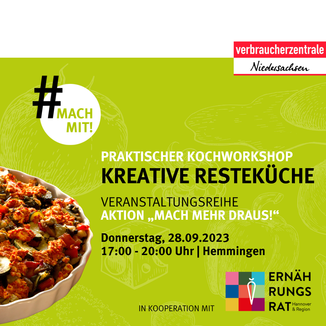 Kochworkshop des Ernährungsrats Hannover zum Thema Kreative Resteküche in Hemmingen
